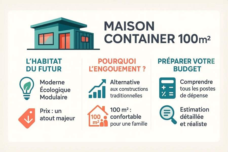 Maison container de 100 m² prix et explications du projet