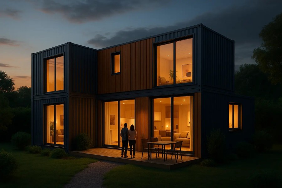 Présentation d'une maison container 100 m² prix et solutions de constructions